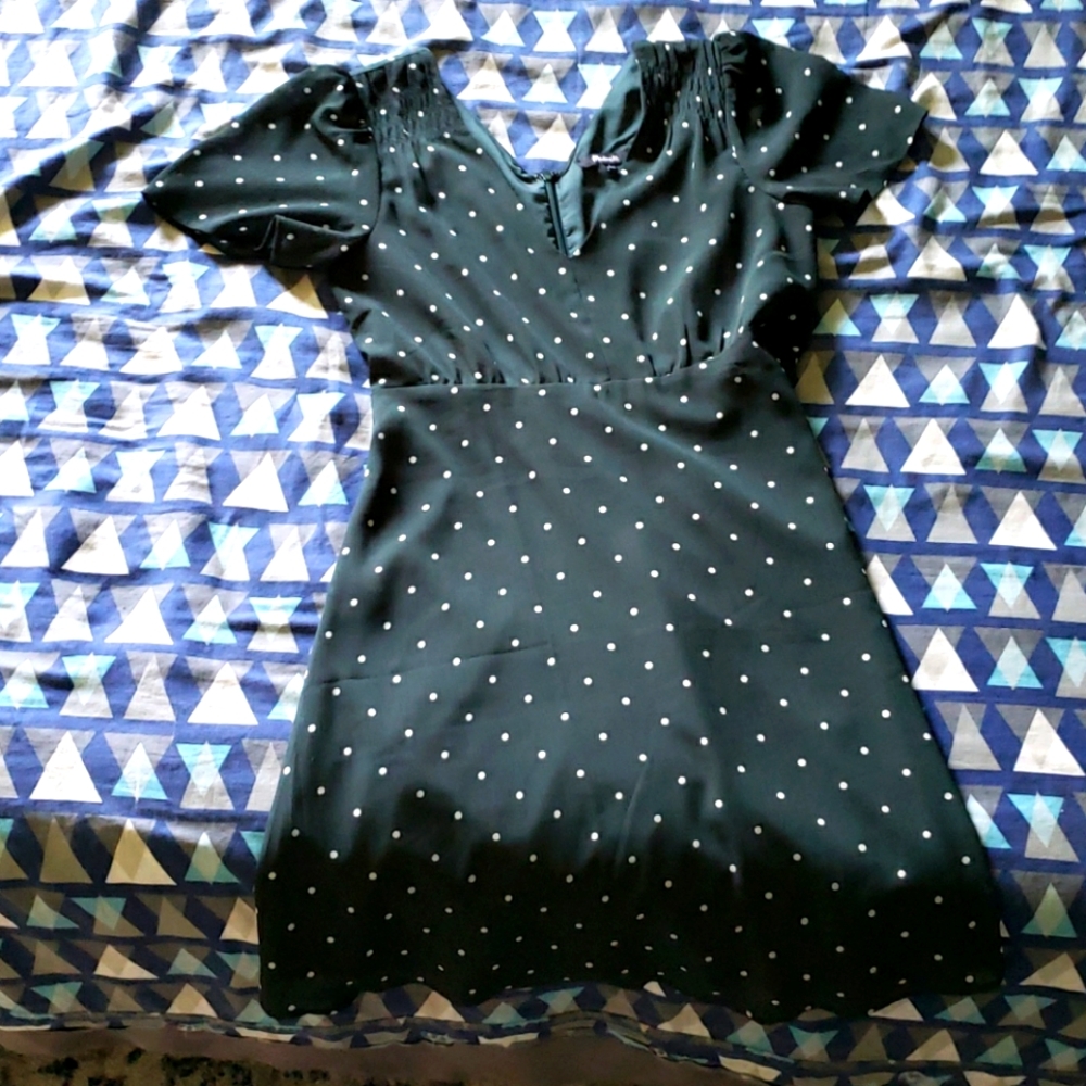 MADEWELL deep green dress never worn